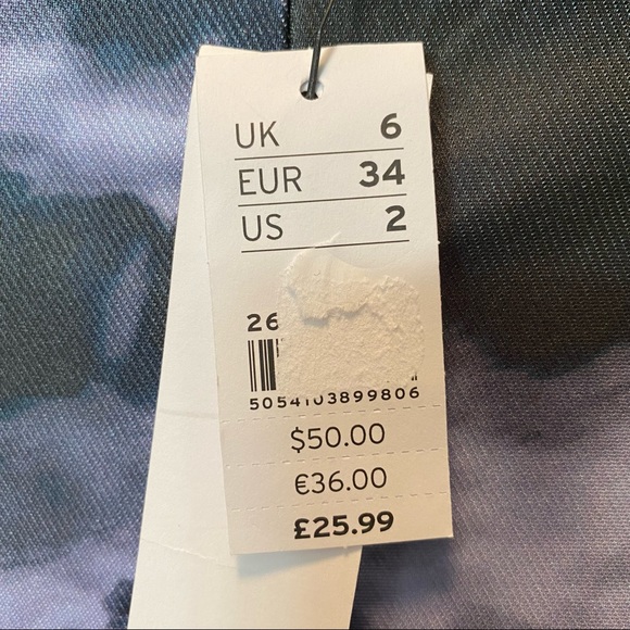 NWT Topshop Lightning Tie Dye Flared Leggings - Size 2 Petite - Picture 5 of 7